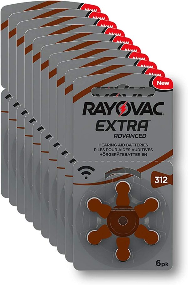 60 piles auditives Rayovac 312 Extra advanced / pile auditive PR41 / piles pour appareils auditifs / 312AE,A312,DA312,P312,PR312H by Rayovac - immagine 3