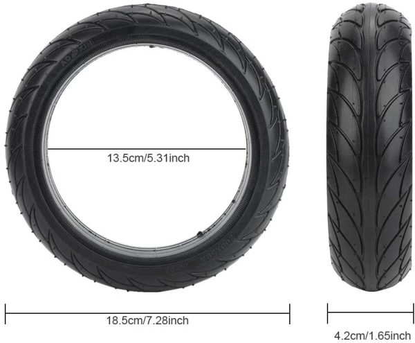 Scooter Elettrico Tire - Rubber Damping Pneumatico Posteriore della Parte Anteriore Solida Rotella della Gomma del Pneumatico della Copertura for Ninebot ES1 ES2 ES3 ES4 Scooter Elettrico - immagine 2