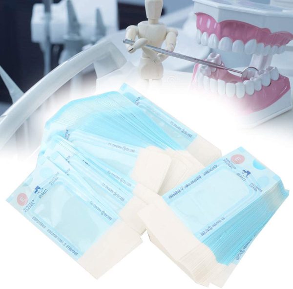 Sacchetto Autosigillante per Sterilizzazione da 200 Pezzi/Scatola 2,2 X 5,1 Pollici Strumento di Conservazione Dentale Monouso Professionale Accessorio per Studi Dentistici per Strumenti di Pulizia