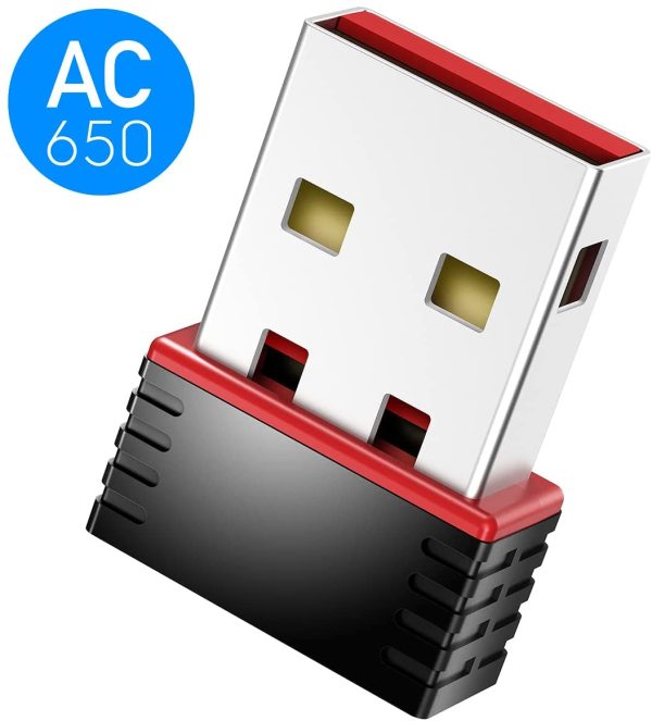 WU650S Adattatore WiFi Wireless AC 650Mbps 433Mbps + 200Mbps USB per PC con modalit?? SoftAP - Nano Size | Compatibile con Windows XP / 7/8 / 8.1/10, Mac OS 10.11~10.15