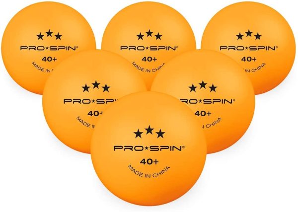 PRO-SPIN Palline Ping Pong ?C Arancioni 3-Stelle 40+ Palle da Ping Pong di Alta Qualit?? (Pacco da 12, 24) ?C Palline da Ping Pong per Giochi e Competizioni, da Esterno o Interno - immagine 5