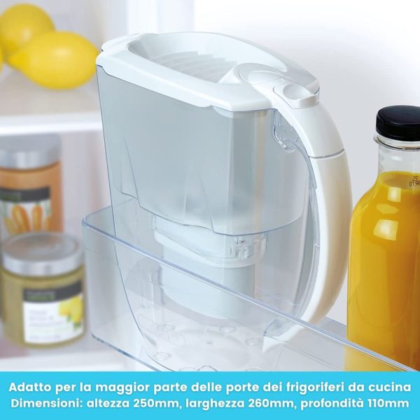 Aqua Optima Caraffa Filtrante Oria, capacit?? di 2,8 litri, con fornitura di 3 mesi (3 x 30 giorni) di cartucce filtranti per acqua Evolve+, con tecnologia di filtrazione a 5 fasi a flusso rapido - immagine 7