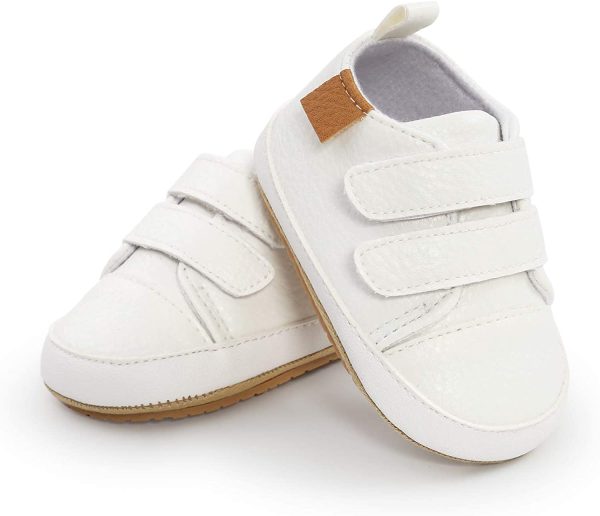 A68 Scarpe Neonato Unisex in Pelle Morbida,Scarpe da Ginnastica Unisex-Bambini 0-18 Mesi - immagine 6