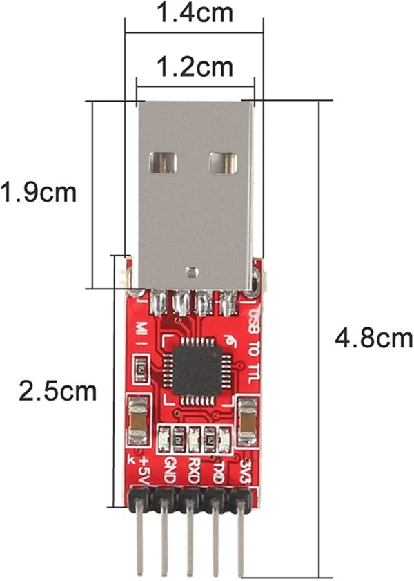 3 PZ Modulo USB a TTL 5PIN Convertitore Seriale Modulo Downloader per UART STC 3.3 V e 5 V con fili Jumper