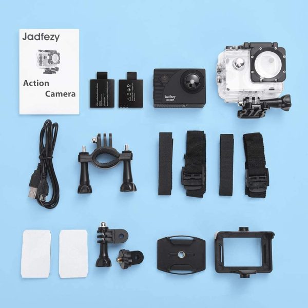 Action Camera 1080P 30fps, Fotocamera Subacquea impermeabile 30M, Sports Cam con due 900mAh Batterie Ricaricabili e Kit Accessori - immagine 2