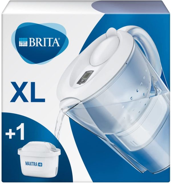 Marella XL - Caraffa Filtrante per Acqua, 3.5 Litri, 1 Filtro Maxtra+ Incluso, Bianco