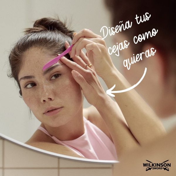 Wilkinson Sword Eyebrow Shaper - Confezione Da Rasoi Per Epilazione Sopracciglia E Viso Donna - 20 G, Rosa, 3 Unit?? - immagine 3