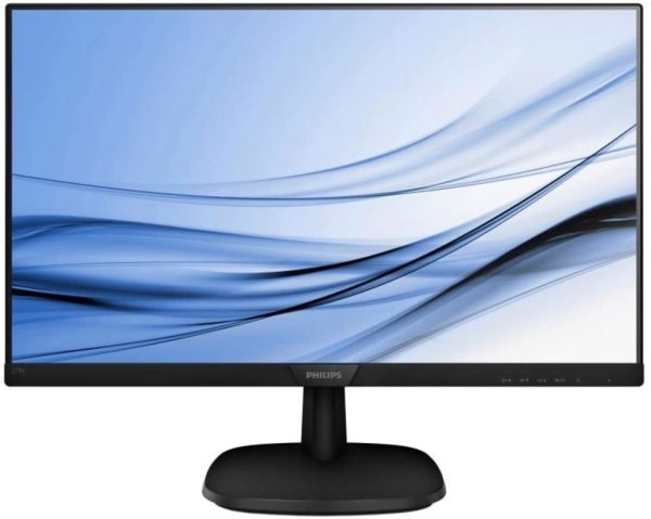 Philips 273V7QDAB Monitor 27" LED IPS Full HD, 4 ms, 3 Side Frameless, Low Blue Mode, Flicker Free, HDMI, DVI, VGA, Attacco VESA, Audio Integrato, Nero