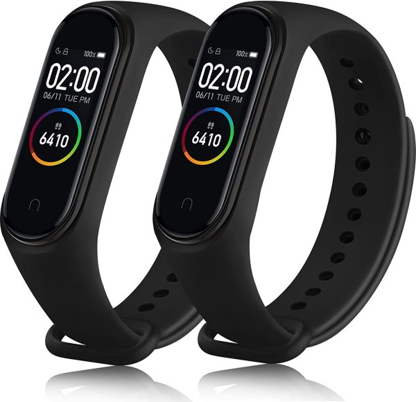 Cinturino Compatibile per Xiaomi Mi Band 4 Cinturino per Xiaomi Mi Band 3 Braccialetto, Cinturini Silicone di Ricambio Morbido Traspirante da Orologio per Mi Band 4/3 - immagine 2