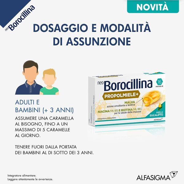 ALFASIGMA NeoBorocillina Propolmiele+ (MIELE EUCALIPTO) - immagine 3