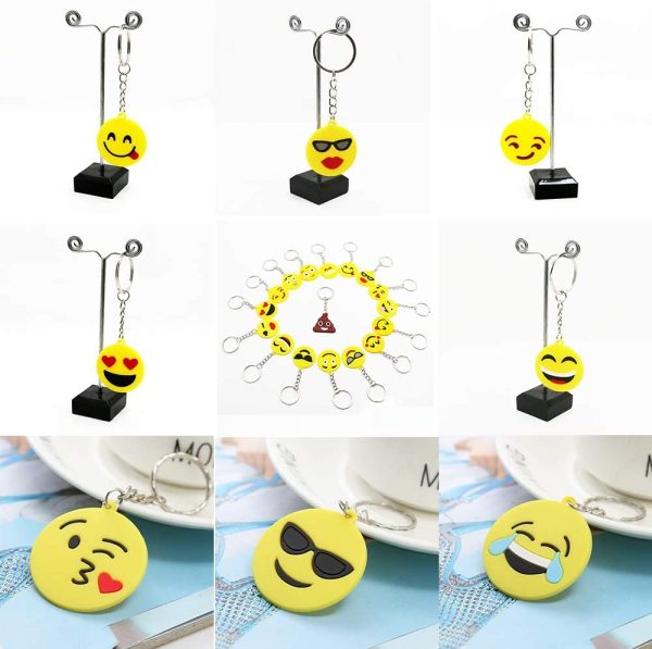 Gudotra Emoji Portachiavi Gadget Compleanno Bambini Regalini Fine Festa Compleanno Pensierini Bomboniere Adulti Natale 34 Pezzi - immagine 5