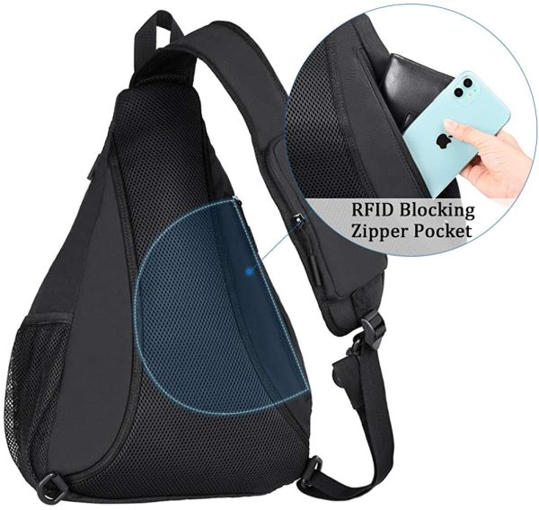 Atarni Zaino Monospalla Borsa Tracolla Piccolo - Petto Uomo Borse a Spalla Sportiva Borsello Tracollo Crossbody Sling Bag per iPad e Lavoro Scuola Viaggio Trekking Marsupio Multitasche - immagine 6