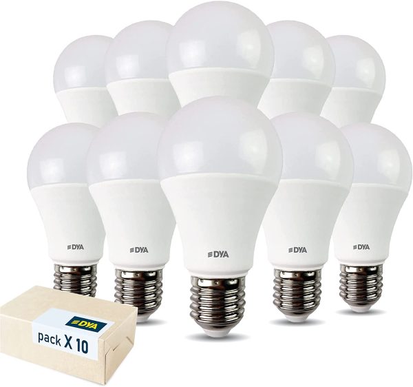 SET di 10 LAMPADINE LED  GOCCIA A60, Attacco E27 - LUCE CALDA 3000K - 12W EQUIVALENTI A 100W - immagine 5