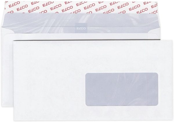 Elco 60296 confezione da 500 buste con finestra, formato DL, colore: bianco & Amazon Basics Carta da stampa multiuso A4 80gsm, 5x500 fogli, bianco - immagine 5