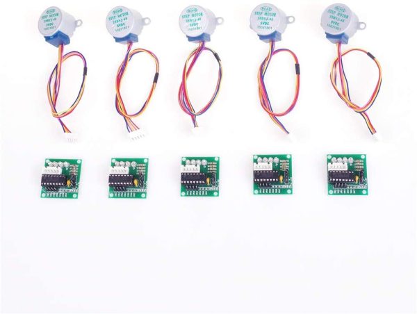 5 PZ 5V 28BYJ-48 ULN2003 Motore passo-passo con propulsione scheda modulo per motore Arduino - immagine 6