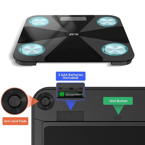 Bilancia Pesapersone Digitale Senza Fili Bilancia Da Bagno Impedenziometrica Intelligente con 13 Indici l'IMC per l'analizzatore Della Composizione Corporea con APP per Smartphone di BMI, Proteine - immagine 6