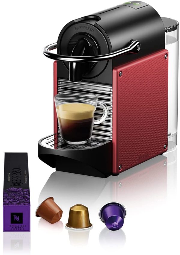 Pixie EN124.R Macchina per caff?? Espresso di De'Longhi, 1260 W, Plastica, Rosso, Metallo - immagine 4