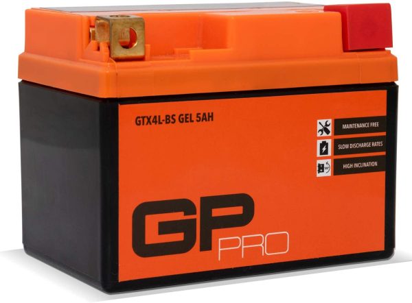 GP-PRO GTX4L-BS 12V 5Ah GEL Batteria di avviamento (simile a YTX4L-BS / YTX5L-BS) (Esente da manutenzione / Sigillato) Scooter Accumulatore - immagine 3