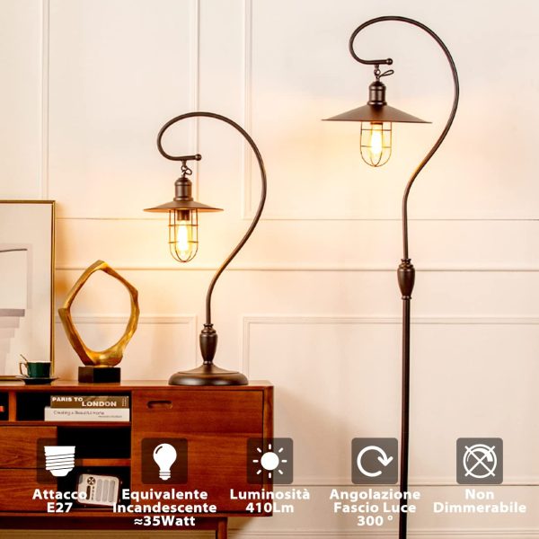 Lampadine di Filamento a LED,  ST64 Stile Edison Vintage, Attacco E27, 4W Equivalenti a 35W, 410 Lumen, Luce Bianca Calda 2500K, Non Dimmerabile ?C Pacco da 6 Pezzi - immagine 8