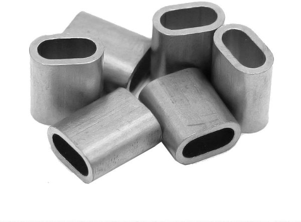 ? | 2x ghiere in alluminio manicotti 16 mm | Maniche per corda in acciaio DIN EN 13411-3 (DIN 3093) | Boccole, clip, maniche, ovali morsetti in alluminio per fune, connettori cavi metallici - immagine 3