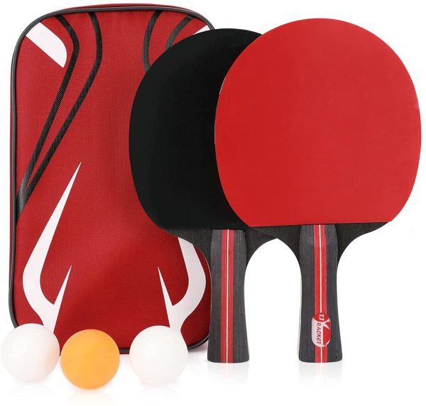 Weeygo, Set da Ping Pong Unisex, Rosso, S - immagine 7