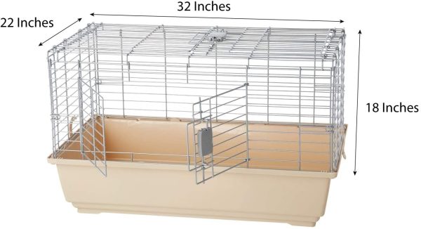 Amazon Basics - Gabbia/habitat per piccoli animali, con accessori - 81 x 55 x 46 cm, Standard