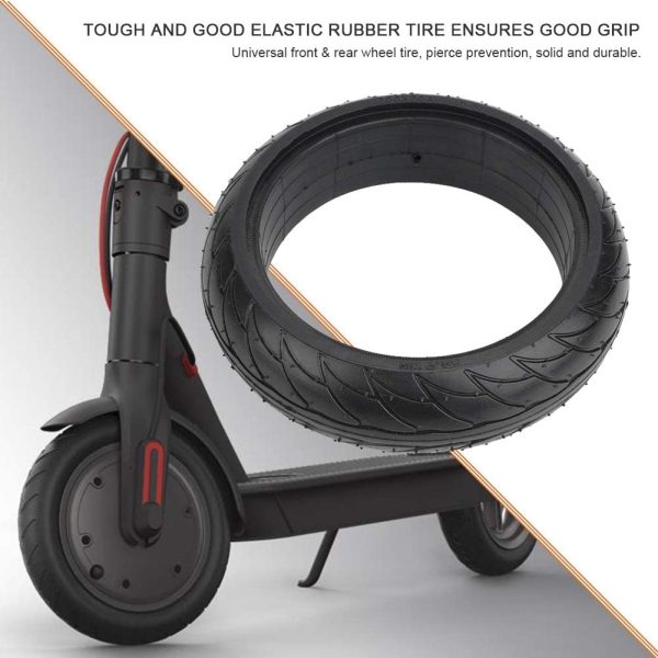 Scooter Elettrico Tire - Rubber Damping Pneumatico Posteriore della Parte Anteriore Solida Rotella della Gomma del Pneumatico della Copertura for Ninebot ES1 ES2 ES3 ES4 Scooter Elettrico - immagine 5