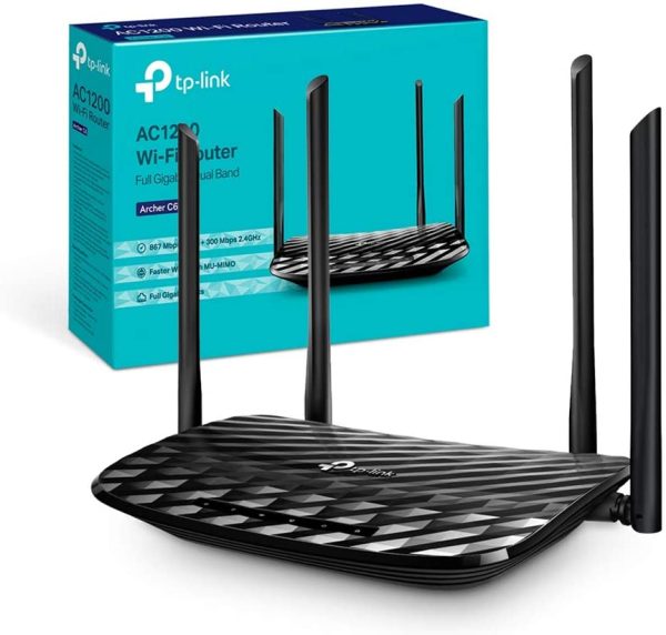 Archer C6 Gigabit Router Wi-Fi Dual Band AC1200 Wireless, 5 Porte Gigabit, 4 Antenne Esterne e 1 Antenna Interna, 2.4GHz/5GHz, Modalit?? Access Point, MU-MIMO, Rete Ospite, Nero - immagine 5