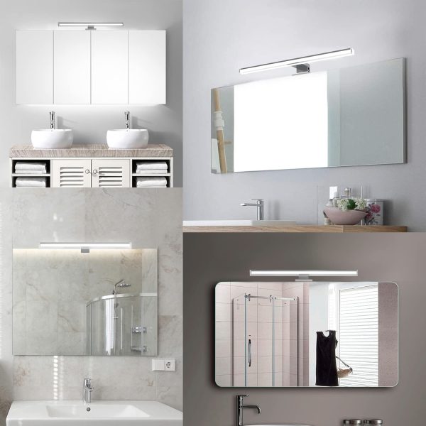 Luce Specchio Bagno Led,molto luminoso 10W 1100 lm, Lampada da Specchio Bagno, 4000k bianco naturale 230v IP44 - immagine 6