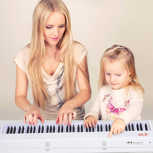 COSTWAY Pianoforte Digitale 88 Tasti, Tastiera Elettronica Portatile con Tasti Pesati, Funzione MIDI e Bluetooth, Ideale per Bambini e Adulti - immagine 5