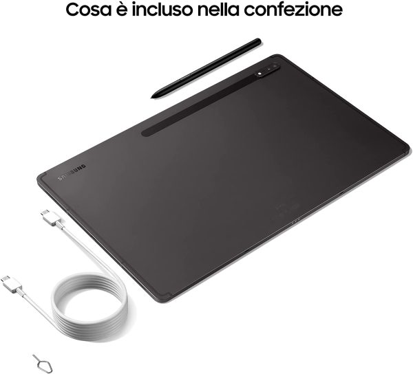 Samsung Galaxy Tab S8+ Tablet Android 12.4 Pollici Wi-Fi RAM 8 GB 128 GB Tablet Android 12 Graphite [Versione italiana] 2022 - immagine 5