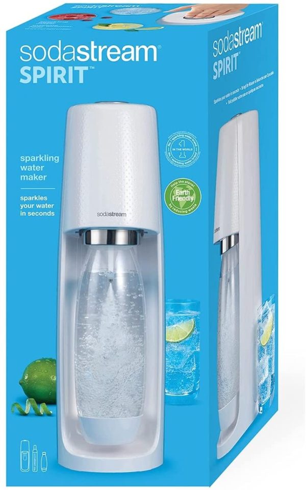 Spirit Produttore Di Acqua Frizzante, Bottiglia 1L Inclusa, Bianco, 53 Cm & Cilindro Co2 Addizionale In Licenza D'Uso, Originale Per Gasatore D'Acqua - immagine 7