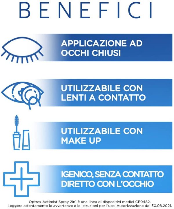 OPTREX Collirio Spray Actimist 2in1 Contro Prurito e Lacrimazione Eccessiva - immagine 3