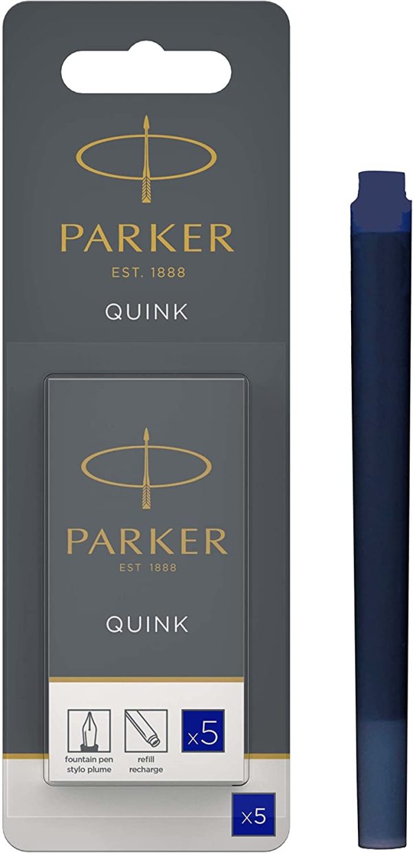 PARKER Quink Ricariche per Penne Stilografiche, Cartucce Lunghe, Blu, Confezione da 5 - immagine 6