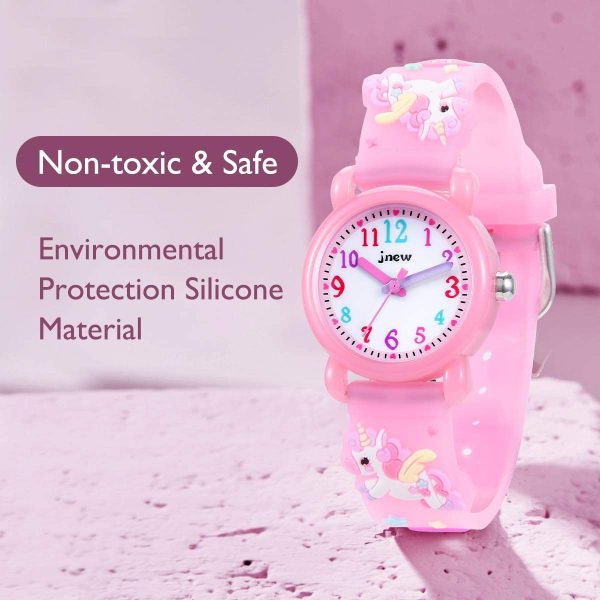 Bambini Analogico Orologi Bambini Sport Impermeabile 3D Carino Cartoon Toy Watch Insegnamento Orologi da Polso Regalo per Ragazza - immagine 5