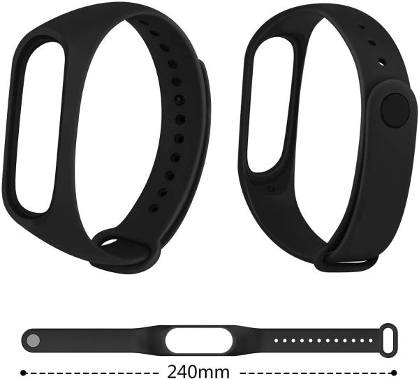 Cinturino Compatibile per Xiaomi Mi Band 4 Cinturino per Xiaomi Mi Band 3 Braccialetto, Cinturini Silicone di Ricambio Morbido Traspirante da Orologio per Mi Band 4/3 - immagine 4