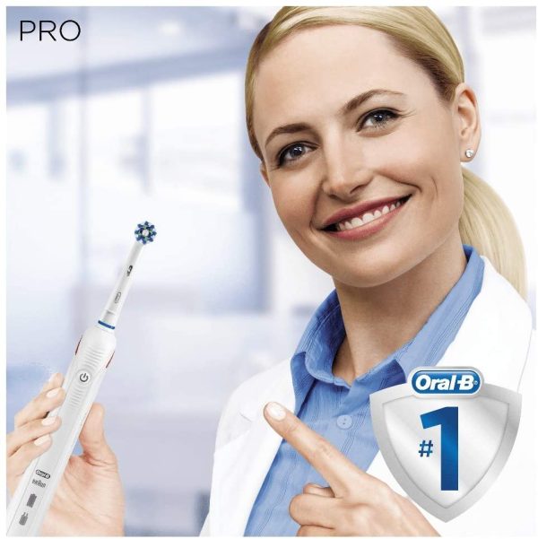 Oral-B Pro 2 2500 Spazzolino Elettrico 2 Modalit?? di Spazzolamento, 1 Testina, Batteria Litio, Idea Regalo, Design Special Edition, Bianco - immagine 3