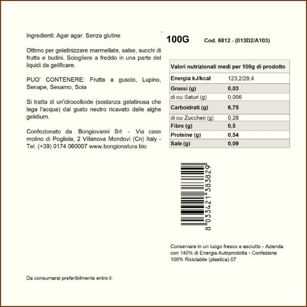 Agar Agar alta concentrazione e solubilit?? (Montersino) 100g - immagine 3