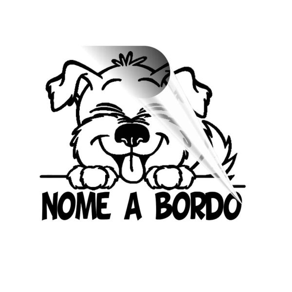 Adesivo per auto cane a bordo con nome dog on board - immagine 6