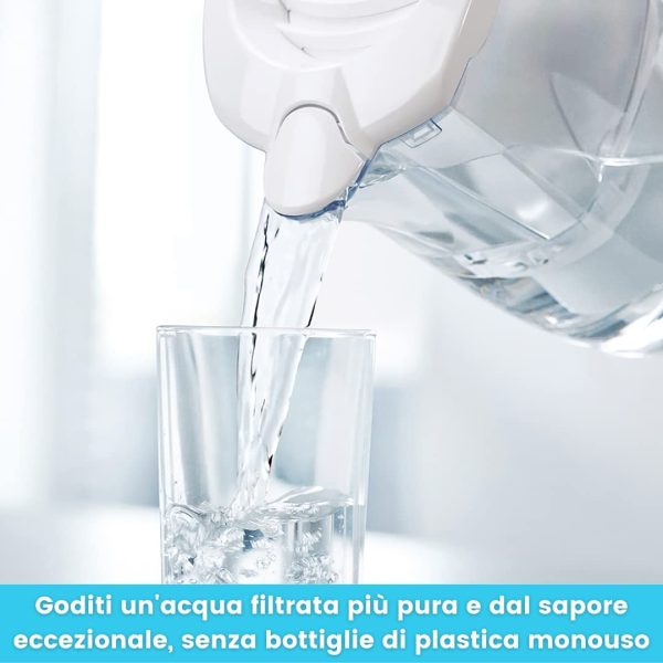 Aqua Optima Caraffa Filtrante Oria, capacit?? di 2,8 litri, con fornitura di 3 mesi (3 x 30 giorni) di cartucce filtranti per acqua Evolve+, con tecnologia di filtrazione a 5 fasi a flusso rapido - immagine 3