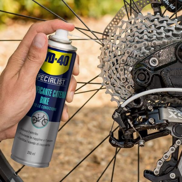 WD-40 Bike Lubrificante Catena Bici Spray al PTFE Per Tutte Le Condizioni, 250 ml - immagine 3