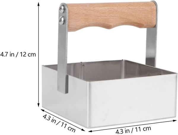 Balacoo Strumento di Apicoltura Miele Cutter Pettine Quadrato in Acciaio Inox Multifunzione A Nido d'Ape Die Cutter con Manico in Legno per Apicoltore Alimentazione - immagine 8