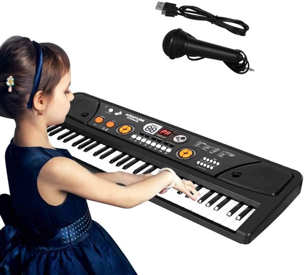 Shayson Pianola Bambini Musicale Tastiera per Bambini 61 Tasti, Pianoforte con Microfono Per Bambini, Regalo Ideale per Bambini e Principianti - immagine 2