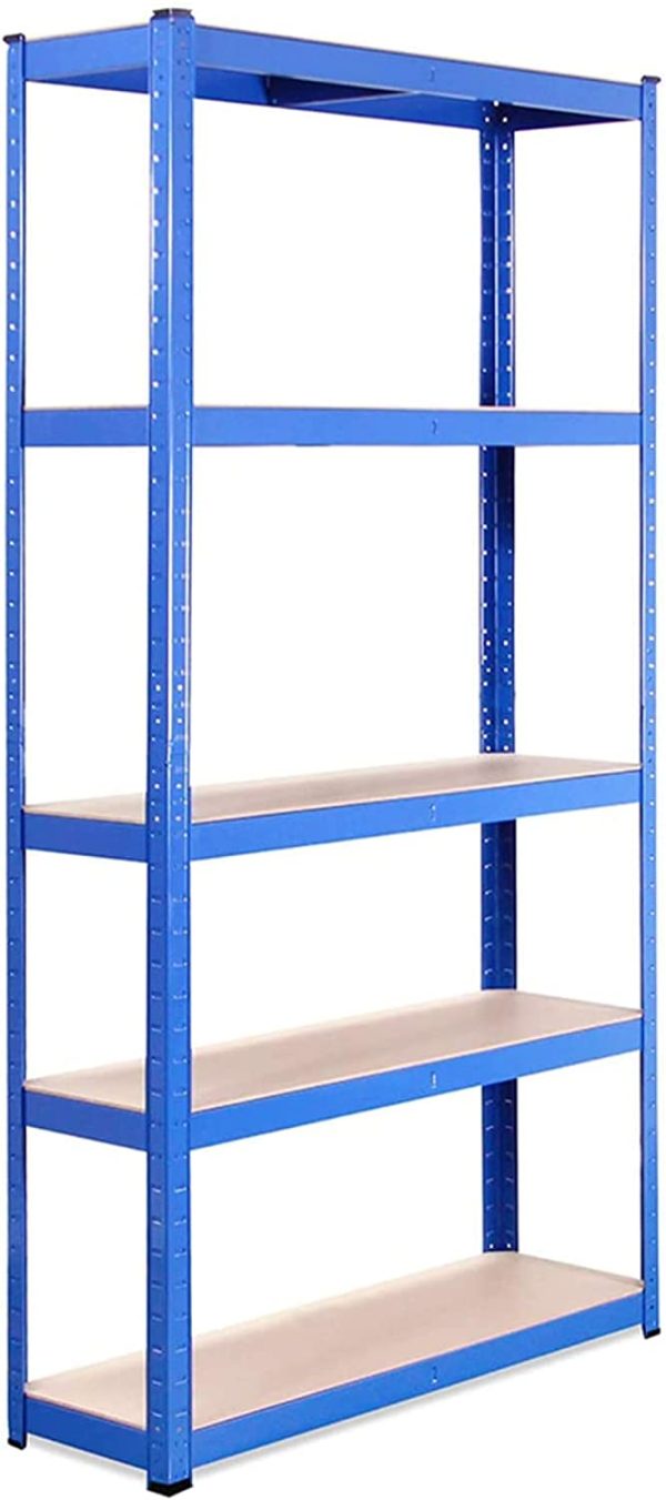 Scaffali in Metallo da Garage: 180 x 90 x 30cm | Scaffali per Carichi Pesanti - 1 Scaffali Blu 5 Ripiani (175KG/Ripiano), 875KG Totale | Per Officina, Magazzino, Ufficio | Garanzia 5 anni