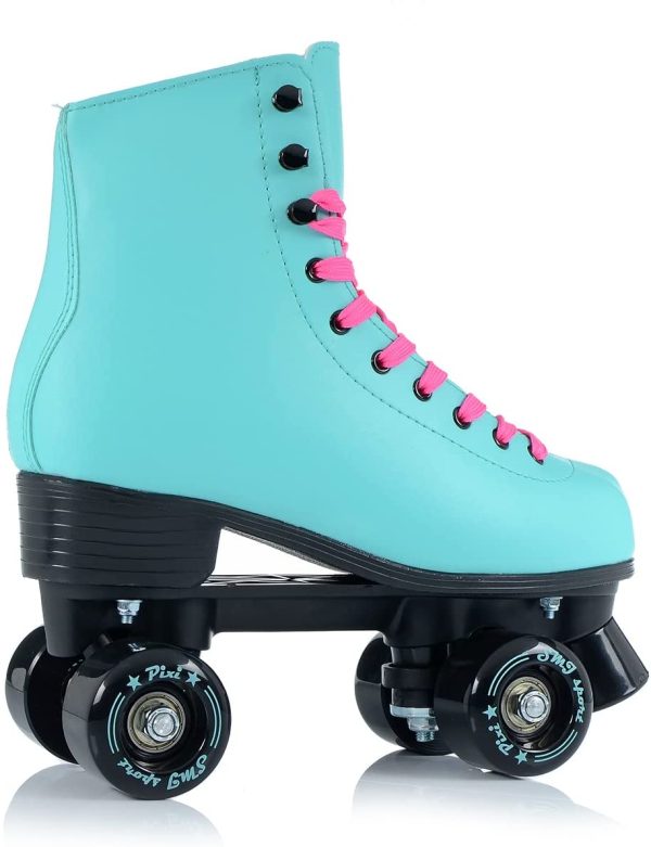 SMJ sport - Pattini classici da donna con cuscinetti a sfera ABEC7, colore verde menta, turchese, per ragazze e bambine, taglia 35, 36, 37, 38, 39, 40, 41 - immagine 5