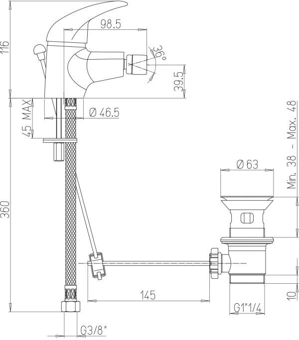 Paini Mia306 Rubinetto Miscelatore Bagno,  & ?C Rubinetto Miscelatore Monocomando Cucina, Lavello, Cromato