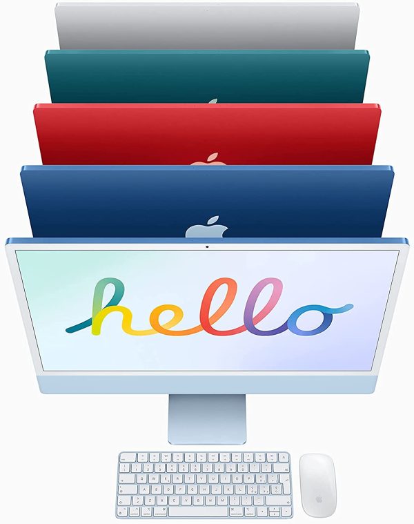 2021 Apple iMac (24", Chip Apple M1 con CPU 8-core e GPU 7?core, due porte, 8GB RAM, 256GB) - Argento - immagine 5