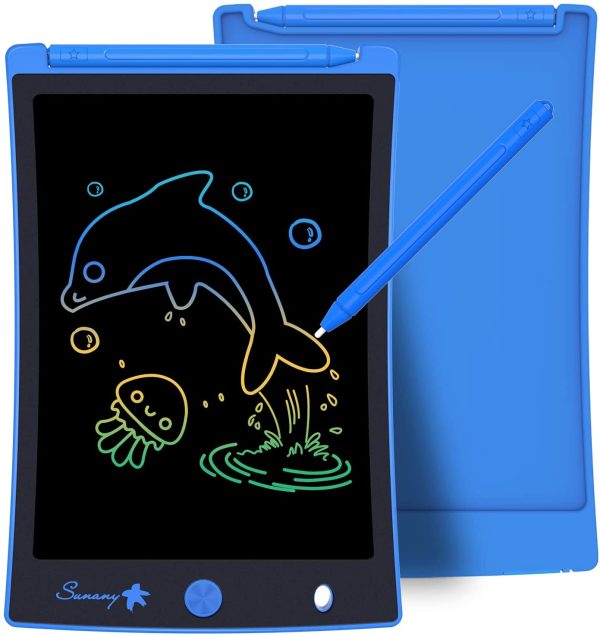 Tavoletta Grafica LCD Scrittura 8.5 Pollici,LCD Writing Tablet,Lavagna da Disegno Portatile Digitale con Pulsante di Blocco, Regali per Bambini e Adulti (Multicolore-Blu) - immagine 2