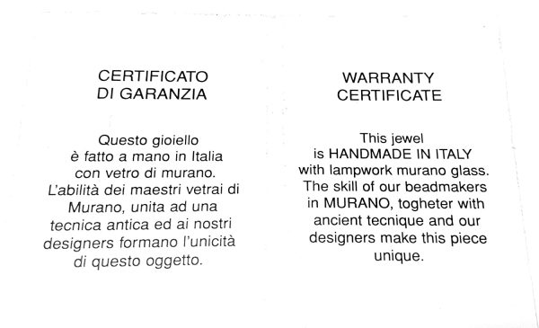 Venetiaurum - Charm in Vetro Originale di Murano e Argento 925 per Bracciali Componibili - Gioiello Made in Italy Certificato - immagine 2