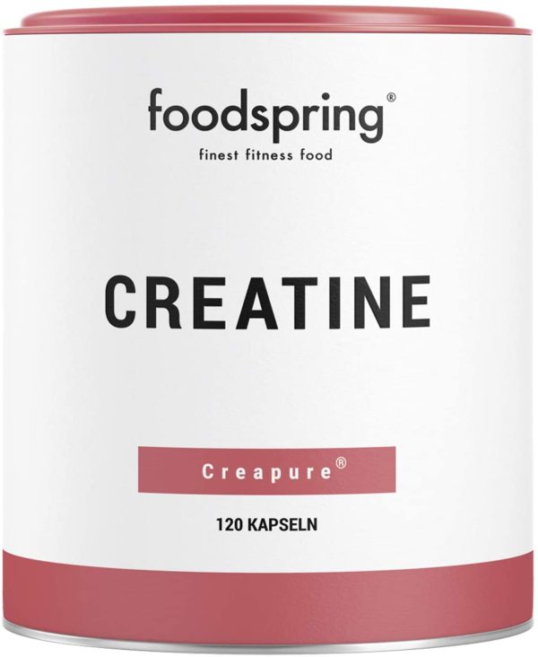 foodspring Capsule Creatina, 120 capsule, Booster per lo sviluppo muscolare, Prodotto in Germania